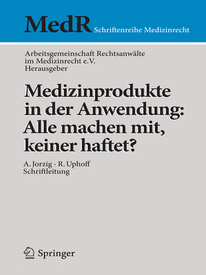 cover image of Medizinprodukte in der Anwendung